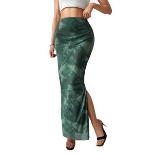 Women’s Elegant Long Dress – Figure-Flattering Side Slit Design _ Fashionira