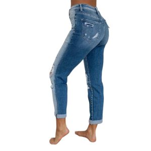 Women’s Gradient-Dye Ripped Jeans – Mid-Rise Straight Leg Denim Pants _ Fashionira Women’s Gradient-Dye Ripped Jeans – Mid-Rise Straight Leg Denim Pants _ Fashionira – Fashionira