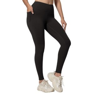 Women’s High Waisted Running Leggings with Pockets – Tummy Control Fitness Tights _ Fashionira