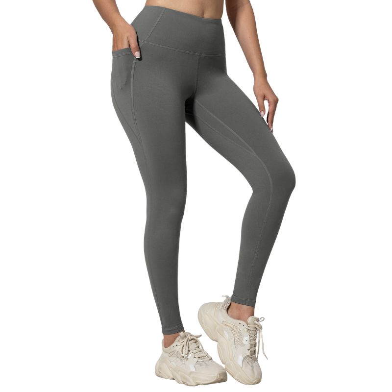 Women’s High Waisted Running Leggings with Pockets – Tummy Control Fitness Tights _ Fashionira
