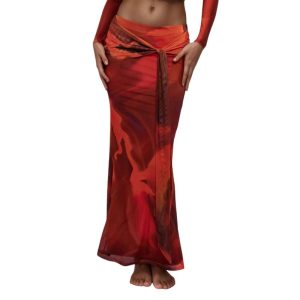 Women’s Retro Printed Long Maxi Skirt – Slim-Fit Bodycon with Moderate Stretch _ Fashionira1 Women’s Retro Printed Long Maxi Skirt – Slim-Fit Bodycon with Moderate Stretch _ Fashionira